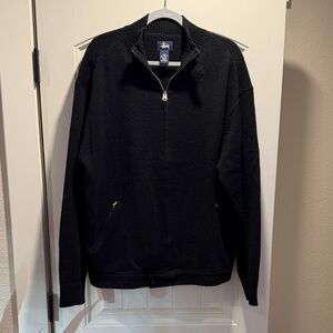 Men's Stussy Black Zip Up Sweater
